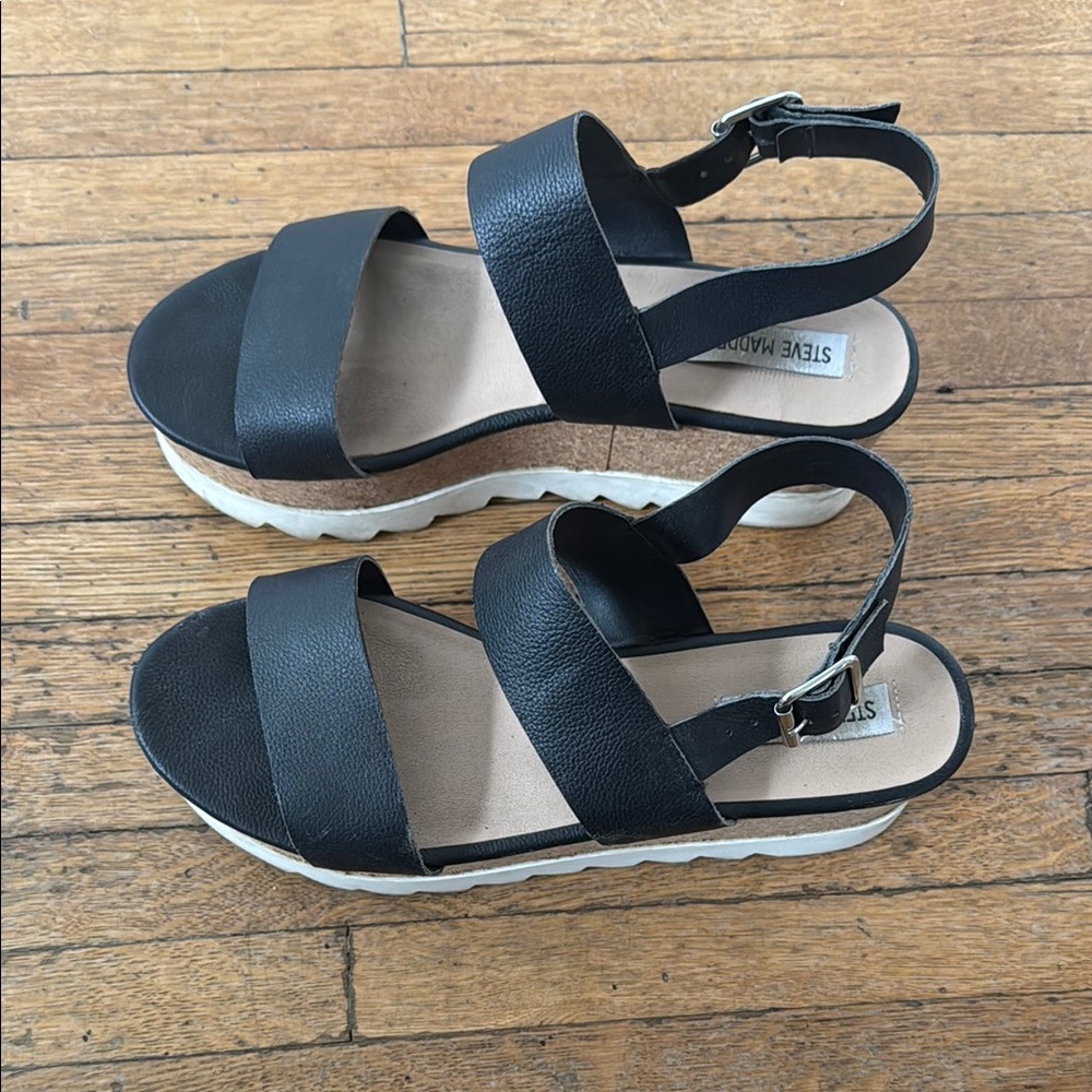 Steve Madden Black Sandals